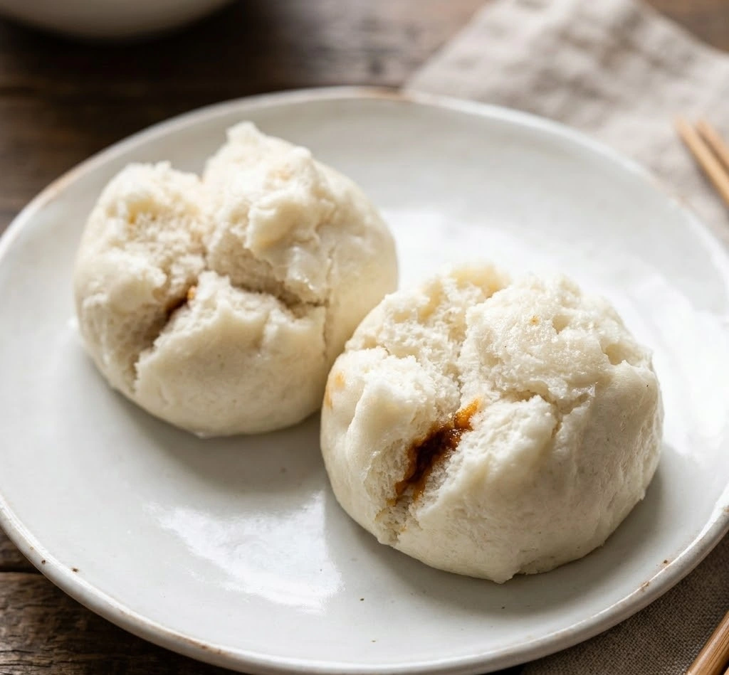 Steamed pork buns char siu bao at Let's Sushi Chinese buffet Regina